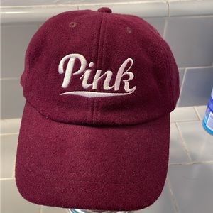 PINK Wool Hat with snap closure.  Brand new no tags never worn.